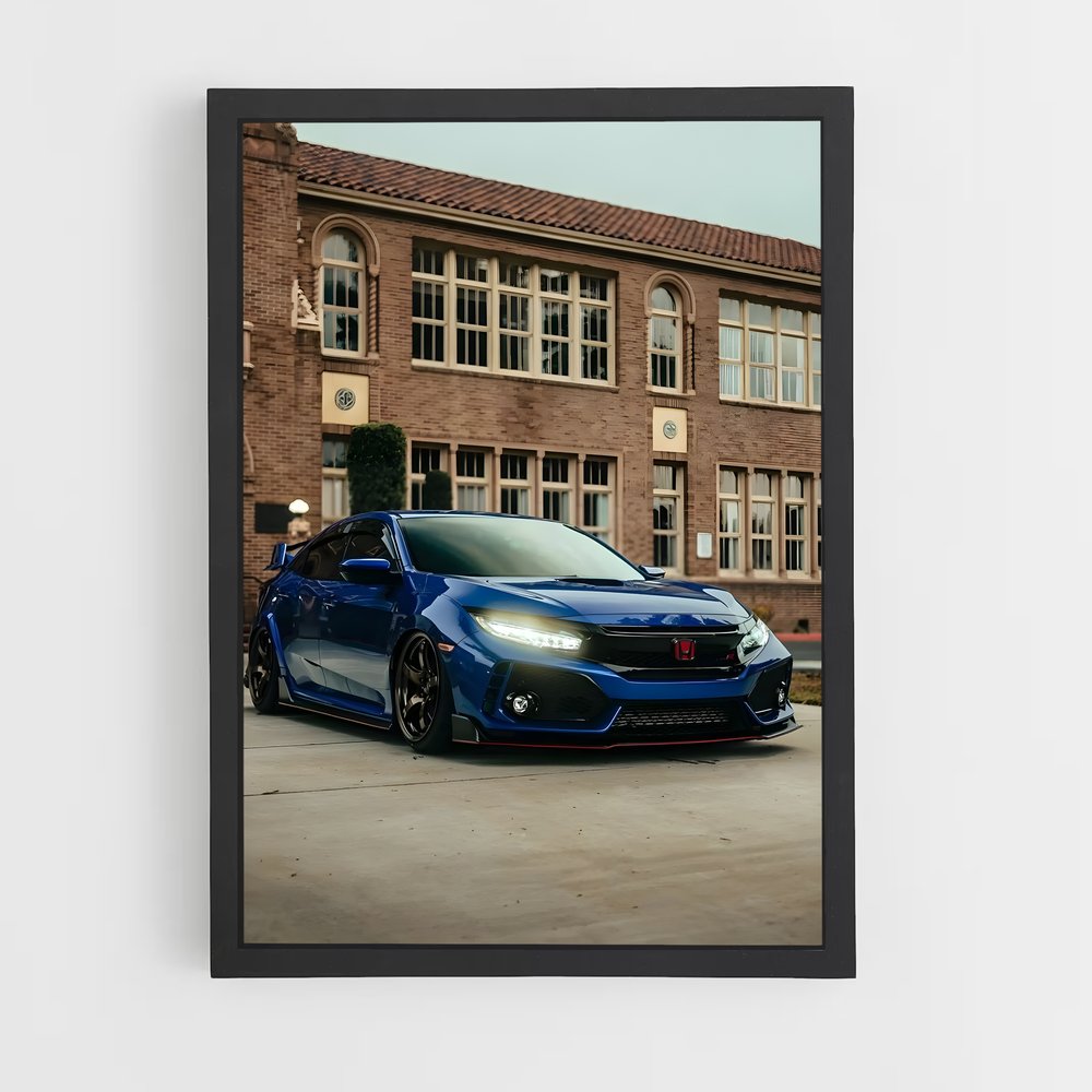Poster Civic Blue Fury – affiche Honda (vue 2)